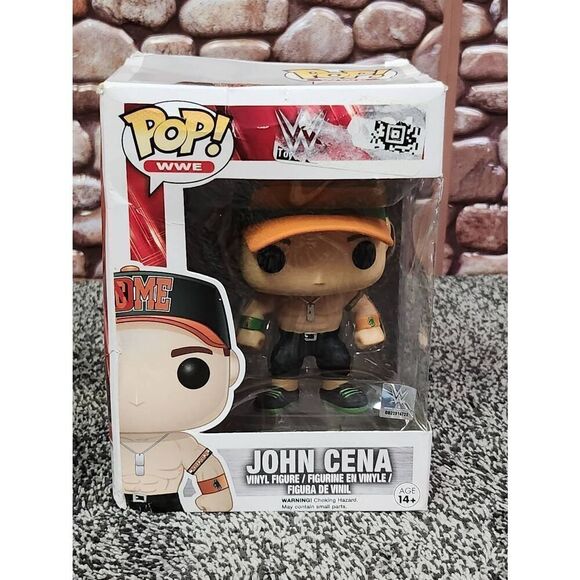 Funko Pop! WWE - John Cena #01 WWE Superstar Green Orange Hat #A2 - Picture 1 of 11
